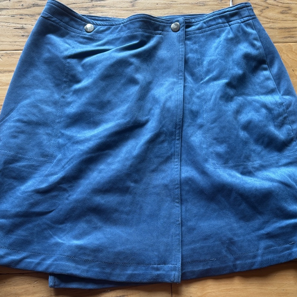 Lulu's Deep Blue A-Line Skirt